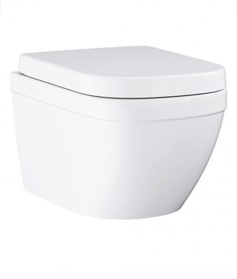 Grohe Hangend Toilet Euro Ceramic Wit Randloos Toiletbril Soft Close Quick Release