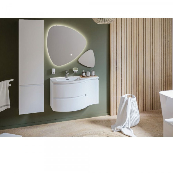 Ensemble Meuble Salle de Bain Allibert VERSO 2 tiroirs avec lavabo 900mm Blanc Brillant