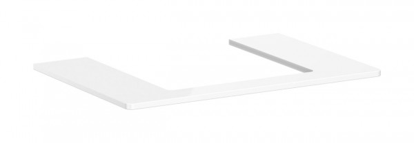 Wastafelblad Hansgrohe Xelu Q 1 Gat in het midden voor een wastafel van 450 mm 780x550mm Glanzend Wit
