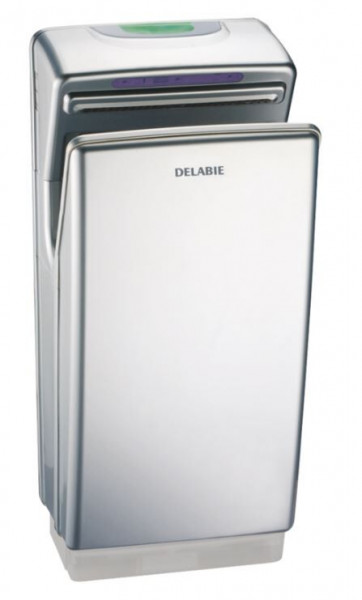 Delabie SPEEDJET ultrasnelle handendroger met dubbele luchtstraal, met filters Stainless steel metaalgrijs