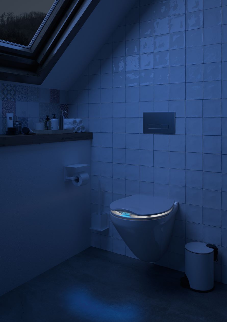 juni Rusteloos beneden Allibert Softclose WC Bril LED-verlichting NIGHTY 2 372x67x465mm Glanzend  Wit | SuperBath