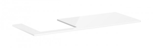 Wastafelblad Hansgrohe Xelu Q 1 gat links voor wastafel van 450 mm 1360x550mm Glanzend Wit
