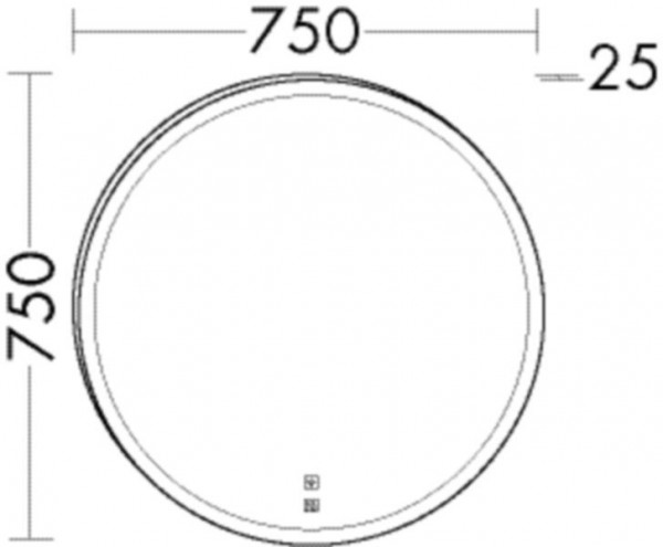 Badkamerspiegel Met Verlichting Burgbad Fiumo Mistwerend, Rond ø750mm SIJN075-PN491