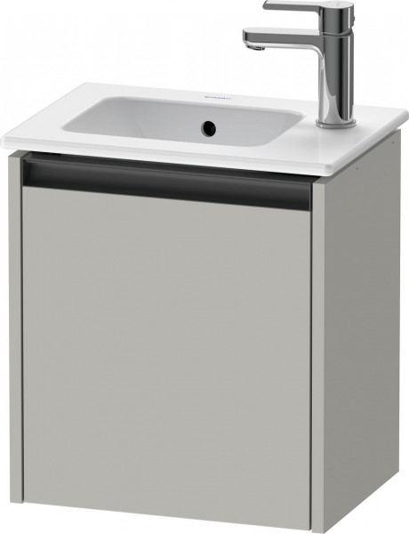 Fonteinmeubel Duravit Ketho.2 deur links, antraciet greep, voor ME wastafel 410x440mm Betongrijs mat K25060L07070000