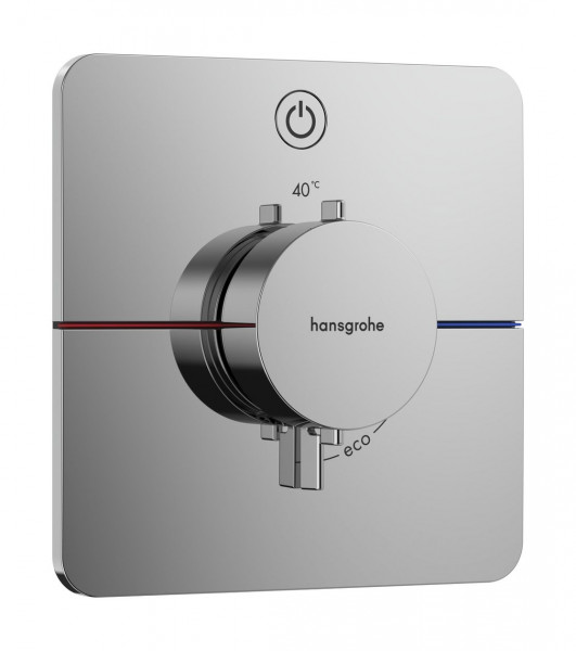 Thermostatische Douchemengkraan Hansgrohe ShowerSelect Comfort Q 1 Verzonken uitgang Start/Stop 155x155mm Chroom