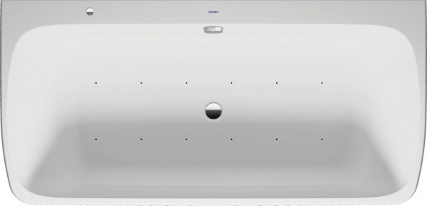 Bubbelbad Rechthoekig Duravit Qatego AirSystem, 2 rugleuningen, tegen de muur 1800x800mm Mat Wit 760615000AS0000
