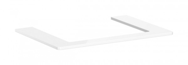 Wastafelblad Hansgrohe Xelu Q 1 Gat in het midden voor een wastafel van 550 mm 780x550mm Glanzend Wit