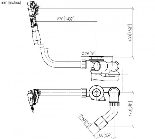 Bad Afvoer Dornbracht Overloop feeder 3524897090