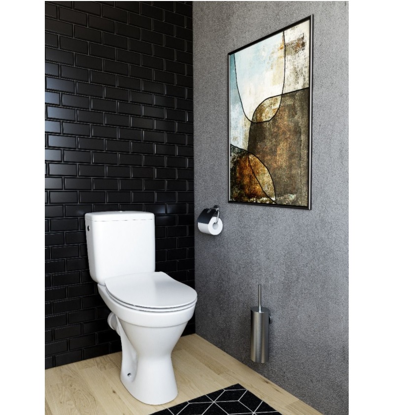 Kreta Voor type Vermelden Staand Toilet Set Allibert FLEXO semi-rimless 655mm Wit | SuperBath