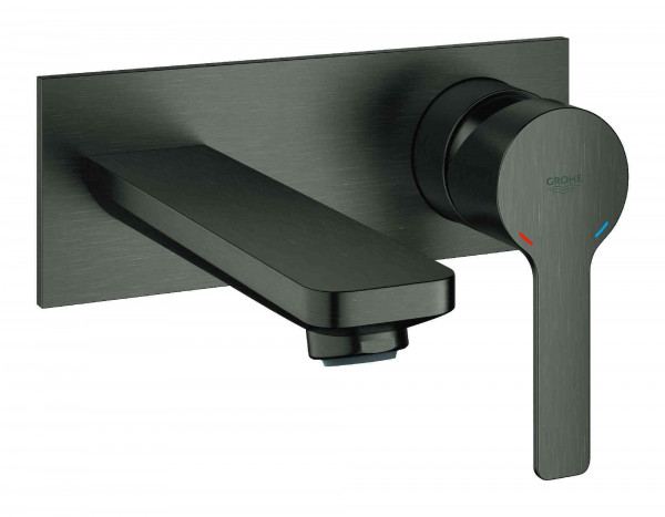 Grohe 3 Gats Wastafelkraan Lineare Brushed Hard Graphite