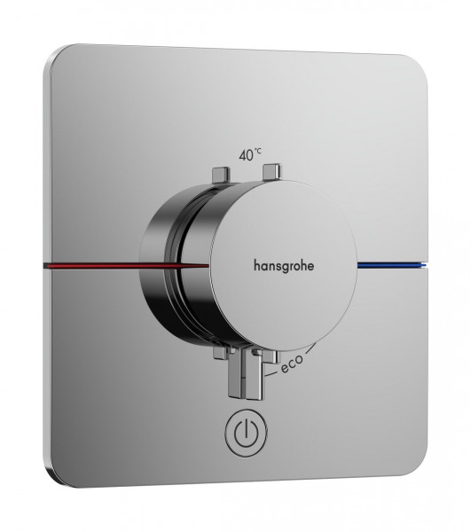 Thermostatische Douchemengkraan Hansgrohe ShowerSelect Comfort Q 1 stopcontact Inbouw met extra stopcontact 155x155mm Chroom