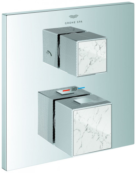 Thermostatische Douchemengkraan Grohe Allure Brilliant Private Collection 2 verkooppunten Chroom/White Attica 24429000