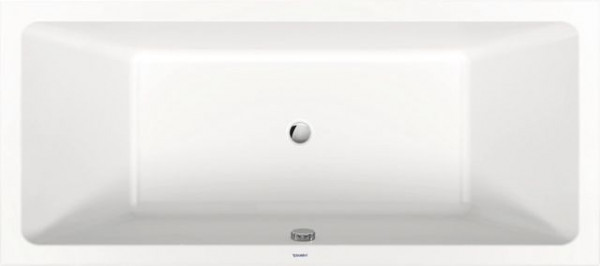 Ligbad Duravit No.1 verborgen, centrale afvoer, 2 ruggen 1800x800mm Wit