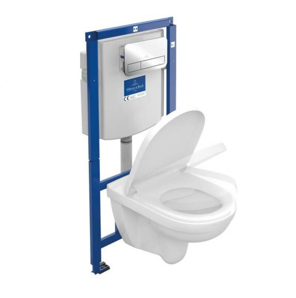 Villeroy en Boch Hangend Toilet O.novo Wit Randloos Toiletbril Soft Close Quick Release ISI160745