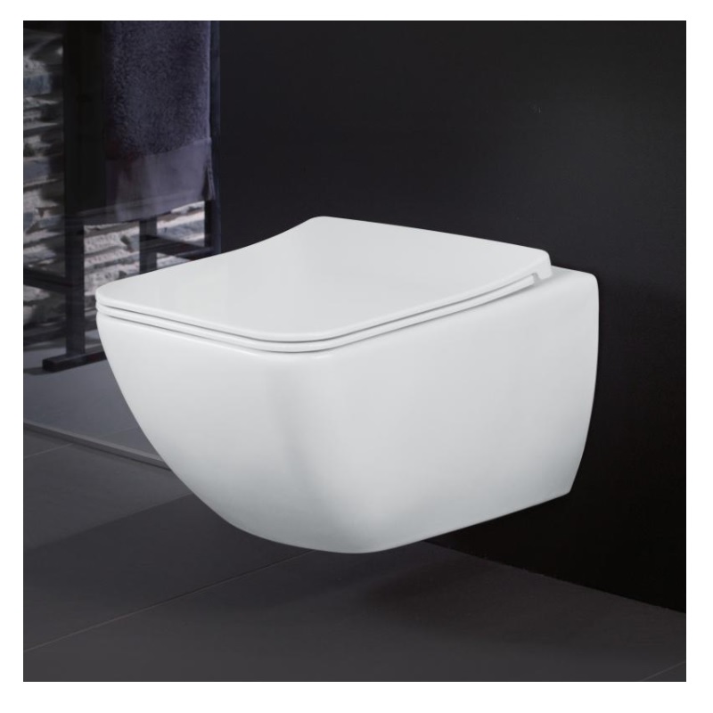 Villeroy en Boch Toilet Wit Randloos Toiletbril Soft Close Slimseat 4611RLR1 | SuperBath
