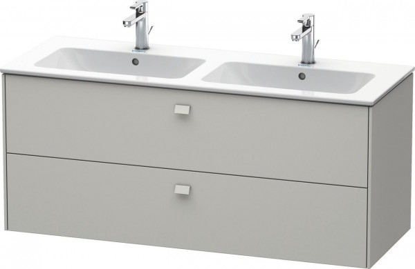 Wastafel Onderkast Duravit Brioso 2 laden, voor ME dubbele wastafel 1290mm Betongrijs mat BR410500707