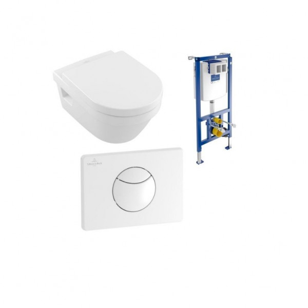 Villeroy en Boch Hangend Toilet Architectura Wit Randloos Toiletbril Soft Close Quick Release 4in1