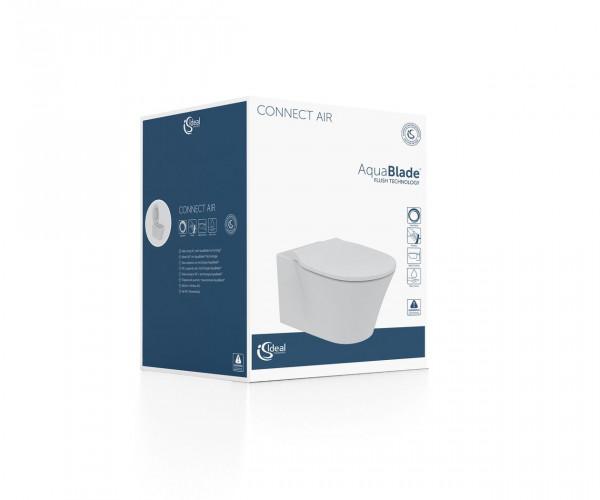 Ideal Standard Toiletset CONNECT AIR Aquablade Softclose 360x540mm Wit