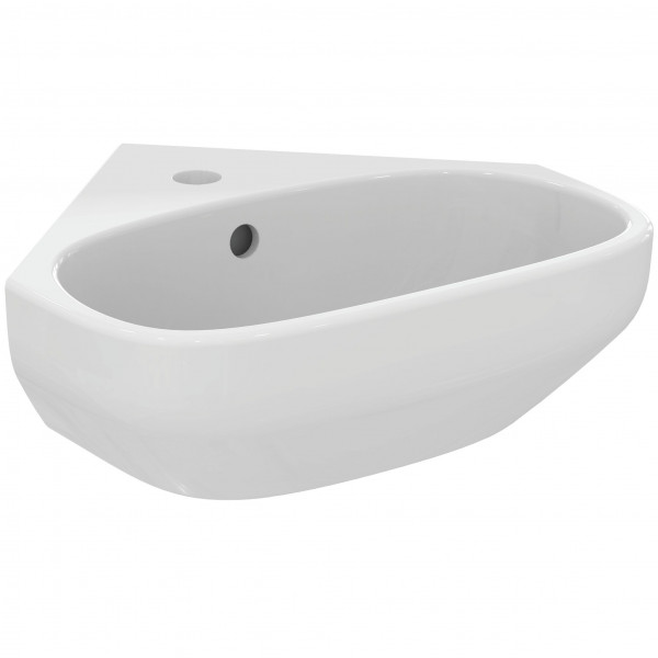 Fontein Toilet Ideal Standard i.life A hoek, 1 gat, overloop 450x410x150mm Wit