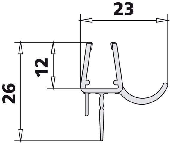 Kermi DIGA 4 horizontale pakkingen 985 mm (2534110)