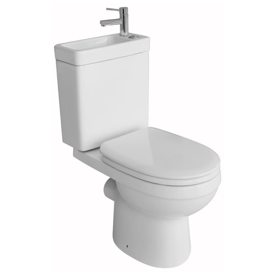 Onmogelijk Clam Tot ziens Allibert Wasbak Toilet COMBI Wit SoftClose 810x650mm | SuperBath