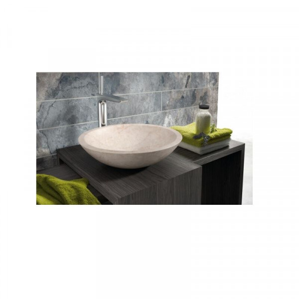 The Bath Collection Opzetwastafel CATANIA in steen 405x120mm Beige