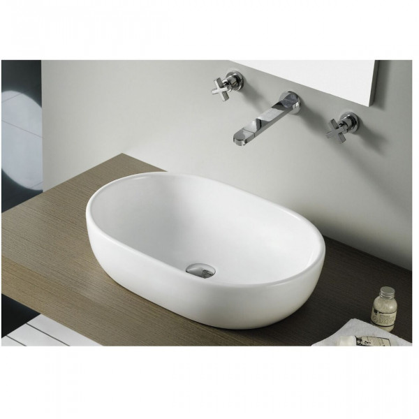 The Bath Collection Opzetwastafel TOULOUSE 590x410x150mm Wit
