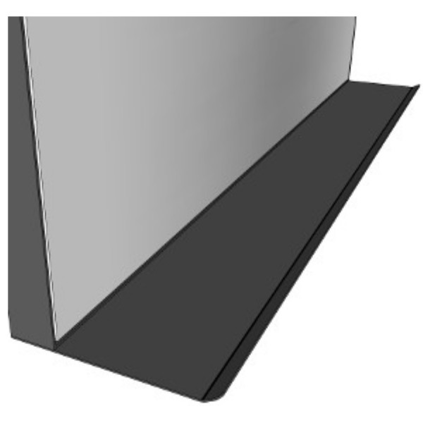 Riho Framed plank voor spiegel 600 mm Zwart