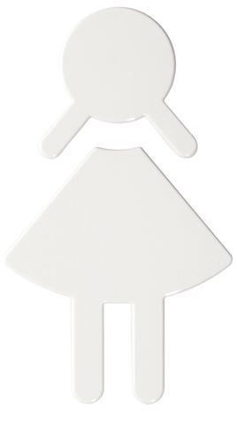 Hewi Toiletpictogrammen Dames Mosterdgeel