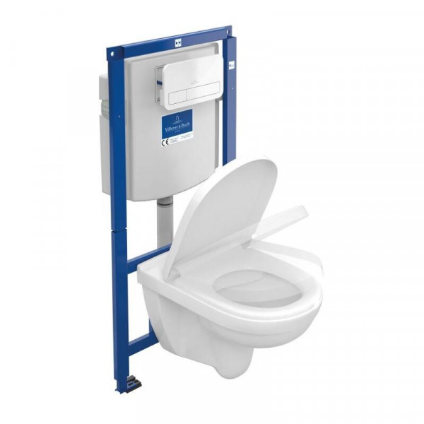 Villeroy en Boch Hangend Toilet O.novo Wit Randloos Toiletbril Soft Close Quick Release ISI173152