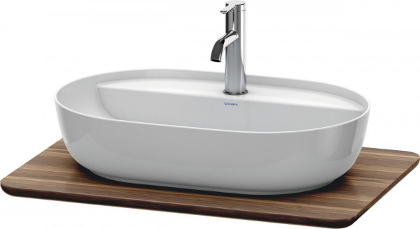 Wastafelblad Duravit Luv Massief hout 688x475mm Amerikaans noten Mat LU946007777