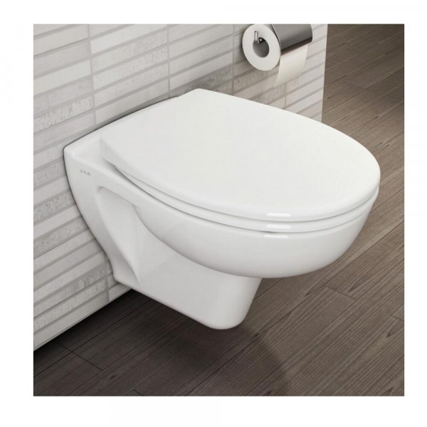 Vitra Hangend Toilet S20 Hangtoilet zonder rand VitrAflush 2.0 355x420mm Wit 7741B0030075 7741B003-0075