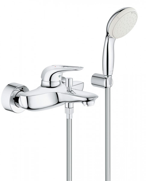 Grohe Bad- en Doucheset Eurostyle 2 jets Chroom