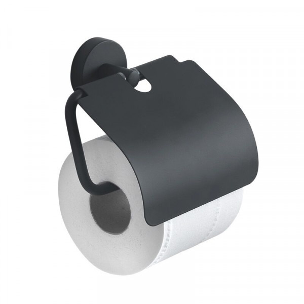 Gedy Toiletrolhouder OSAKA met deksel 135x52x136mm Zwart
