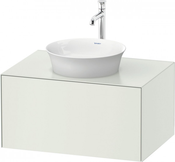 Wastafelmeubel Voor Opzet Waskom Duravit White Tulip 1 lade 800x408mm Wit zijden mat WT497503636