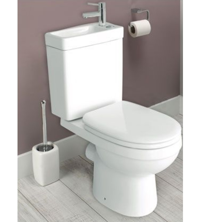 Wasbak Toilet COMBI Wit SoftClose 810x650mm SuperBath