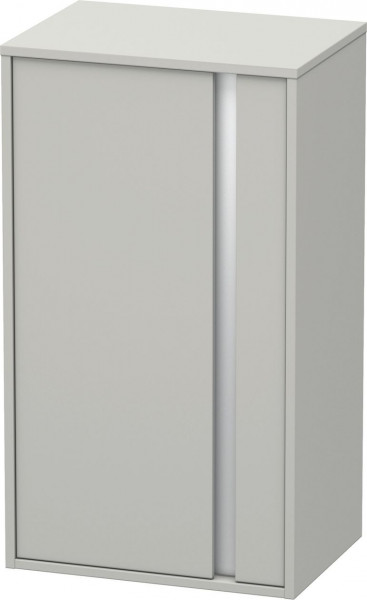 Wandmeubel Duravit Ketho halve kolom, linker deur, zilveren greep, 2 legplanken 880mm Betongrijs mat KT1266L0707