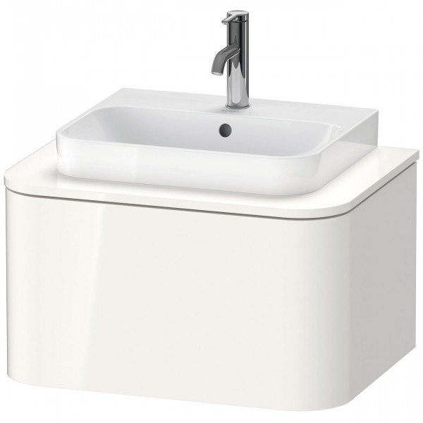 Wastafelmeubel Voor Opzet Waskom Duravit Happy D.2 Plus 1 lade 650mm Wit hoogglans HP494002222