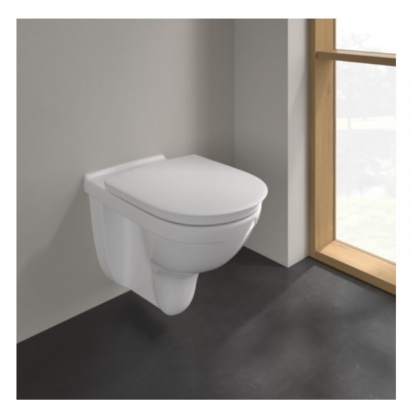 Hangend Toilet Set Villeroy en Boch ViCare met Soft-close klep 595x360x400mm Alpenwit