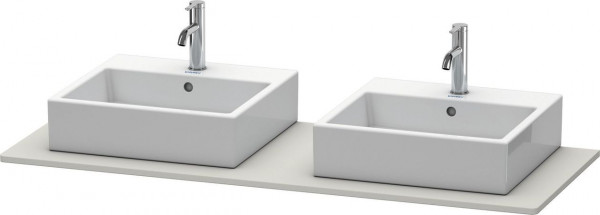 Wastafelblad Duravit XSquare dubbele wastafel 1400x550mm Betongrijs mat XS063GB0707 XS063GB0707