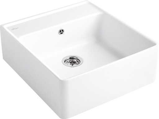 Villeroy en Boch Opbouw Spoelbak met excenter afvoer 595mm Alpenwit CeramicPlus 632062R1HL0