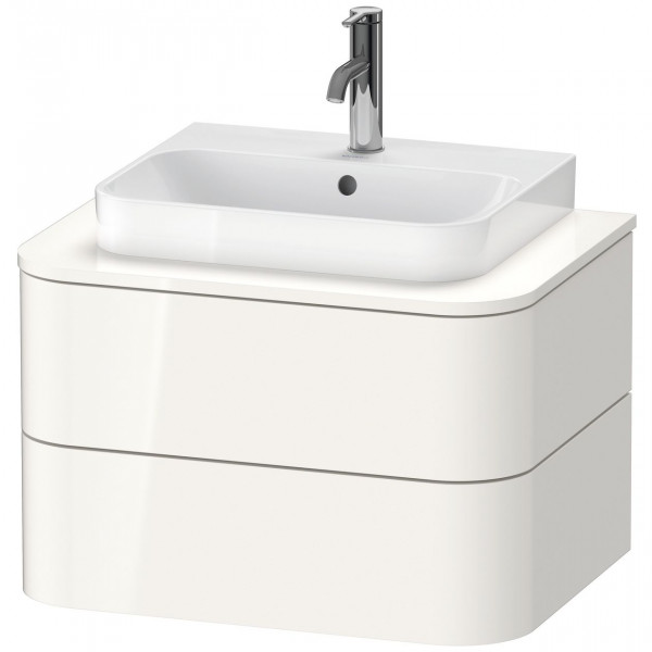 Wastafelmeubel Voor Opzet Waskom Duravit Happy D.2 Plus 2 laden, voor wandwastafels 650mm Wit hoogglans HP496002222