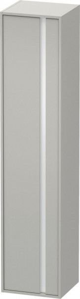 Hoge Badkamerkast Duravit Ketho 1 linkerdeur, zilverkleurig handvat, 4 legplanken 1800mm Betongrijs mat KT1255L0707